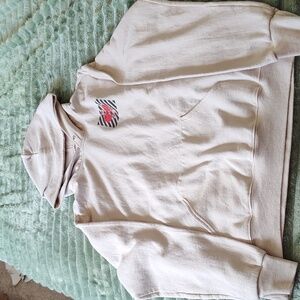 Tan Hoodie With Rose Pattern From Artist Union Size Medium